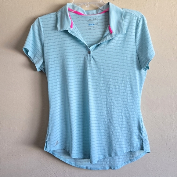 Adidas Climacool Mint Ladies Golf Active Collared Shirt Top Sise Medium - Picture 8 of 9